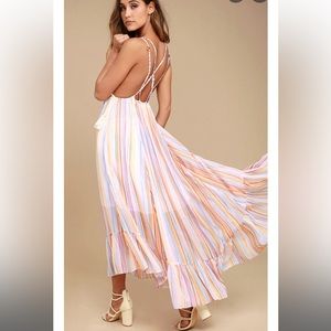 Free People Multicolor Striped Maxi Dress